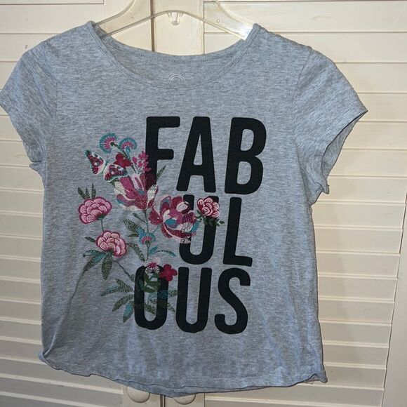 Girls “Fabulous “ Floral graphic shirt size 14/16 - Picture 1 of 4